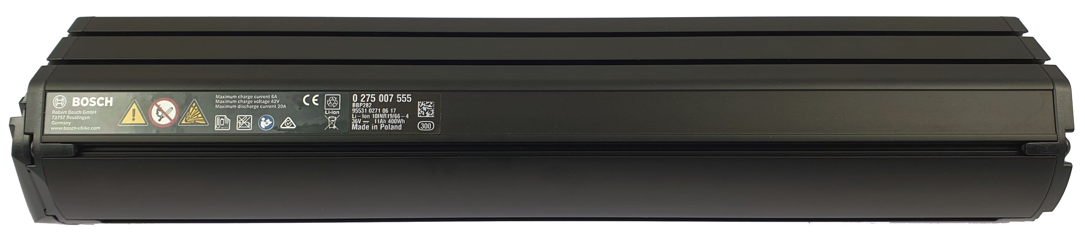 Bosch PowerTube 400 Wh battery backside